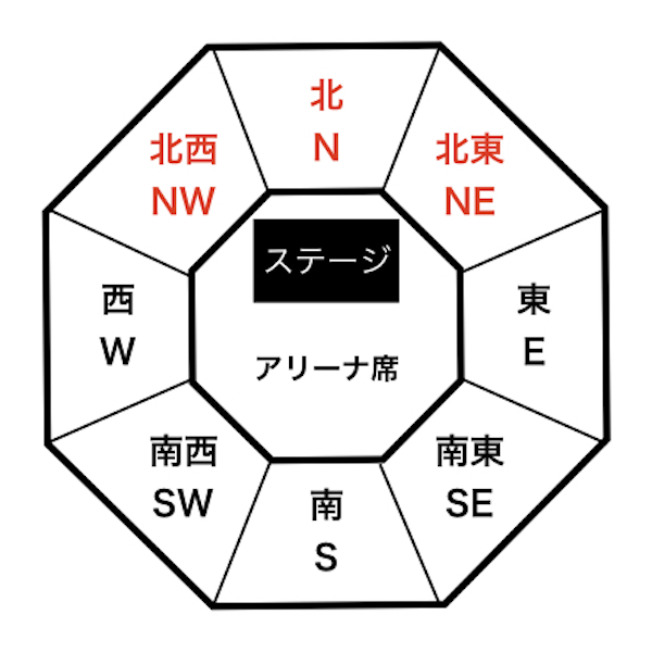 Budokan seat map