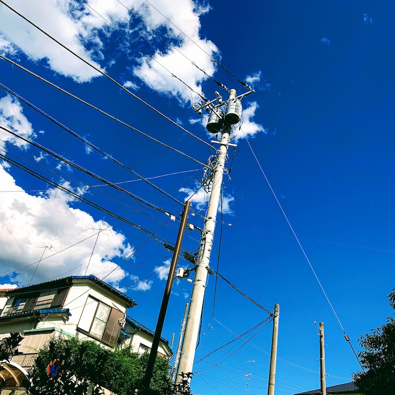 Intense heat and blue sky